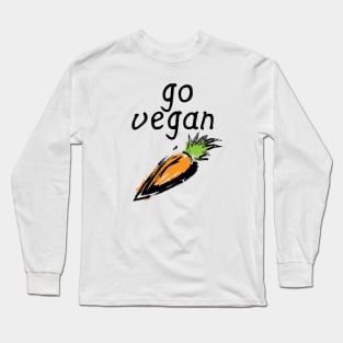 Go Vegan Carrot Long Sleeve T-Shirt